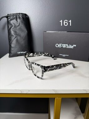 Off-White Black & White Marbled Acetate Glasses